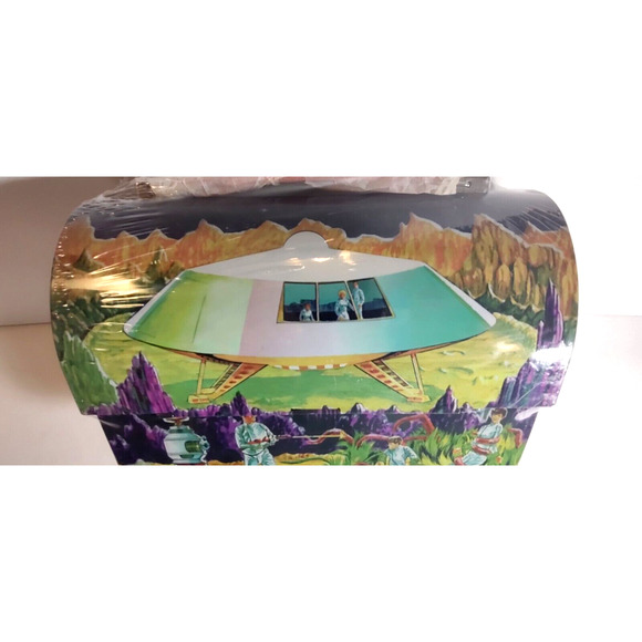 Lost in Space 1998 Metal Dome Lunchbox Sci-Fi G Whiz! Retro Look Aliens Robot - Picture 4 of 7